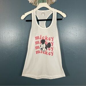 Ideal T Women’s White Racerback Mickey Tank Top Size S